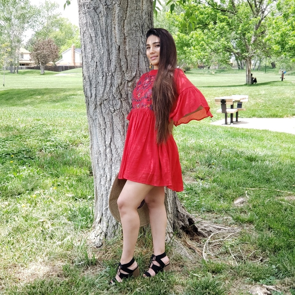 Altar'd State Berry Berry Embroidered Dress - Picture 7 of 7